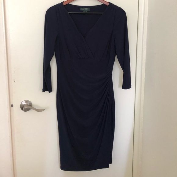 Lauren b Ralph Lauren Navy Blue dress - Picture 1 of 4